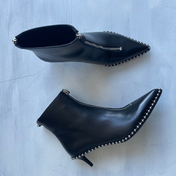 ❌SOLD❌Alexander Wang Eri Low Booties Black Zipper - Picture 4 of 11